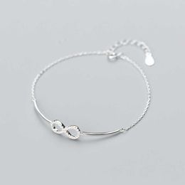 MloveAcc Fashion 925 Sterling Silver Infinite Bracelets Women Brand Jewellery Lover Year Gift