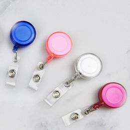 Retractable Reels Keychain Clips Retract Pass Card Badges Holder Key Ring Pull Badge Lanyard Name Tag Cards Holders BH5061 TYJ