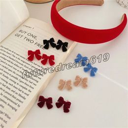 Korean Fashion Resin Stud Earrings for Women Red Blue Yellow Bow Girl's Trendy Party Birthday Gift Dating Cute Jewellery