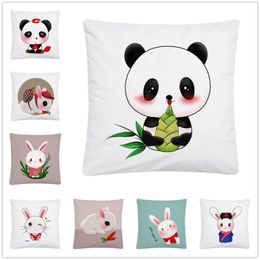 Cojín/almohada decorativa lindo patrón de dibujos animados de panda