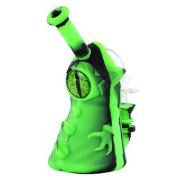 glass bong oil rig & Hookahs tobacco bubbler dab rigs unique shape water pipes silicone smoking set