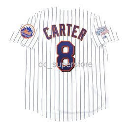 Custom sewing Gary Carter New York 1986 World Series Home White Jersey Men Women Youth Baseball Jersey XS-6XL