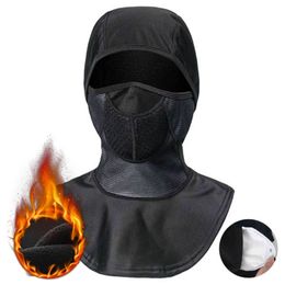 Winter Fleece Balaclava Full Face Mask Neck Warmer Thermal Head Cover Cycling Hood Liner Sport Ski Snowboard Scarf Hat For Men Y21111