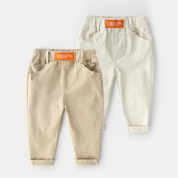 Spring Baby Boy Trousers Pants For Boys Sweatpants Cotton Long Trousers Elastic Waist Casual Pants Boys Joggers 211028