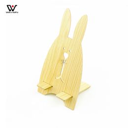 2021 Top-selling Freeshipping Mobile Phone Holders Fashion Creative Animal Rabbit Portable Wooden White Lazy Stand Universal Bracket For Samsung