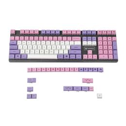 YMDK 134 Key Hana Dye Sub ZDA Ball Shape PBT Keycap Similar to XDA MX Keyboard 104 87 61 Melody 96 KBD75 ID80 GK64 SP84