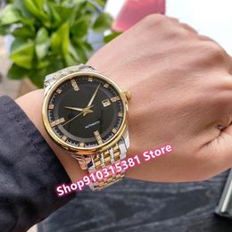 Business Men watches Male Stainless steel Automatic Mechanical calendar Wristwatch Casual waterproof sport clock 40mm