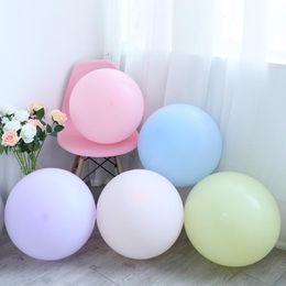 Party Decoration 5pcs 24inch Large Pastel Round Latex Balloons Big Beautiful Birthday Inflatable Helium Macaron Arch