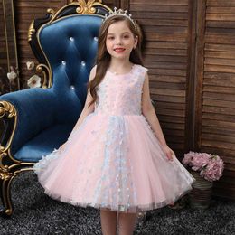 petal elegant Flower Girls Wedding Dresses Girl Dress for Baby Baptismal dress infant tutu princess Toddler Baby Girl Dress Q0716