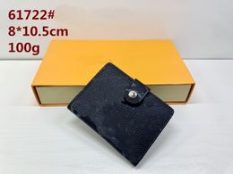 Mens and Women's Wallets Purse High Quality Card Holders Square Short Purses Cowhide Fashion Change Bags with Compartments