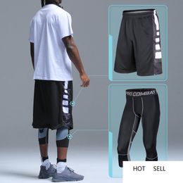 Men Kids Basketball Sets Sport Gym QUICK-DRY Workout Board Shorts + Tights For Male Soccer Exercise Hiking Running Fitness Yoga