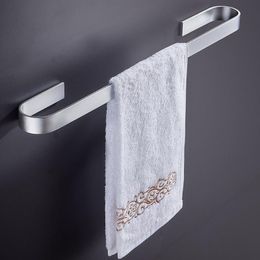 Towel Racks Punch-free 25-45cm Rack Space Aluminium Bar Bathroom Storage Rail Black Accessories