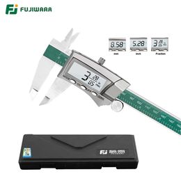 FUJIWARA 0-150mm Digital Display Stainless Steel Caliper 1/64 Fraction/MM/Inch LCD Electronic Vernier 210922