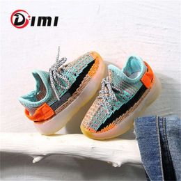 DIMI Spring Baby Soft Toddler Shoes Breathable Knitting Infant Shoes 0-3 Year Boy Girl Darling Coconut Shoes Child Sneakers 210928