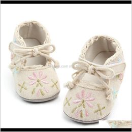 Spring Summer Baby Girl Toddler Born Embroidery Flower Princess Pu Nonslip Softsoled The Walker Ejwtt Walkers Zxy9Z