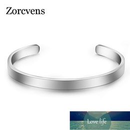 ZORCVENS Silver Colour Cuff Bangle for Man and Women Quality 316L Stainless Steel Punk Bangle Bracelet Titanium Jewellery Factory price expert design Quality Latest