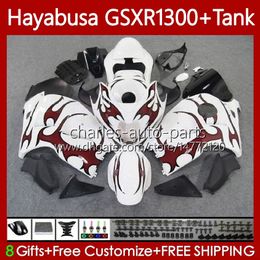 Fairings For SUZUKI GSXR-1300 Red flames GSXR 1300 CC GSXR1300 Hayabusa 96 1996 1997 1998 1999 2000 2001 74No.223 GSX-R1300 1300CC 02 03 04 05 06 07 GSX R1300 96-07 Body