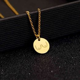 Designer Necklace Luxury Jewellery Stainless Steel Rose Gold Disc Charms girl Boobs For Women Body Shape Funny Friend Collier Femme BFF