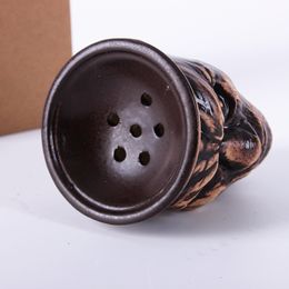 Keychains Arabian skull hookah accessories straight porous ceramic pot