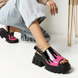 Sandals Leisure Fashion Casual For Women On Sale Shoes Gothic Style Platform Open Toe Plus Size 35-43 Summer Female