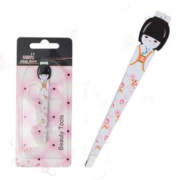 Japanese Doll Eyelashes Tweezers Eyebrow Hair Removal Stainless Steel Clips Tweezers Makeup Tool for Beauty