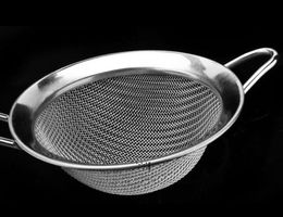 Stainless Steel Fine Mesh Strainer Colander Flour Sieve with Handle Juice and Tea Strainer Kitchen Tools LLD12472