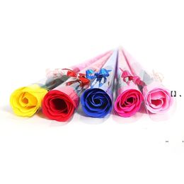 NEWArtificial soap Flowers Rose Valentines Day gifts Wedding flower Party home hotel Favours Decorations wedding bridal bouquets EWD7608