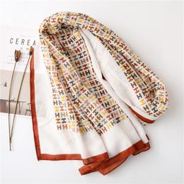 OMEA Spring Long Women H Letter Cotton Linen Thin Scarf Shawl Cape Hijab Ladies Elegant Bufanda Mujer Poncho Pink Fashion