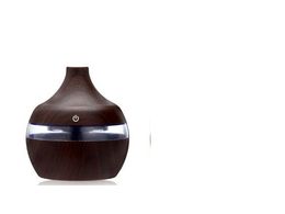 2021 Aroma Essential Oil Diffuser Ultrasonic Air Humidifier Purifier with Wood Grain shape 7colors Changing LED Lights for Office Home