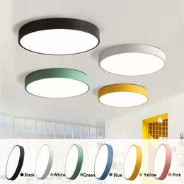 Simple Colourful Round Acrylic Ceiling light creative bedroom children's room aisle LED ceiling lamp