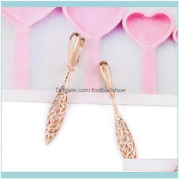 Dangle & Chandelier Jewelrydesigners Korean Style Rose Gold Hollow Out Carved And Earrings Erp88 Drop Delivery 2021 Ipzbz