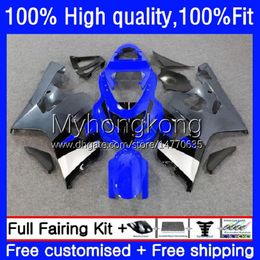 Injection Mold Bodys For SUZUKI GSXR600 GSXR-750 GSX-R750 K4 750CC 04 05 20No.65 GSXR 600 750 CC 600CC GSX-R600 04-05 GSXR750 Blue grey black GSXR-600 2004 2005 OEM Fairings