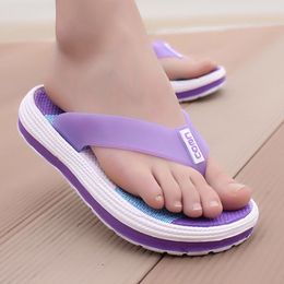 Rainbow Flip Flops Casual Women Soft Bottom Beach Shoes Summer High Quality Comfortable Slippers Female High Quality Sandal