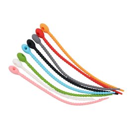 Locking Self Silicone Wire Cable Holder Organizer Seal Bag Clips Elastic Rubber Band Winder Perfect for Cord Management Home Kitchen Bag Ties Multifunctional