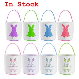 Easter Basket Wholesale Festive Cute Bunny Ear Bucket Creative Candy Gift Bag Easters Egg Tote Bags with Rabbit Tail