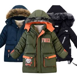 fashion boys winter jackets children's wear garments coats baby boy clothes Cotton 211203