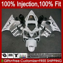 OEM Body For HONDA CBR600F4i F4 i CBR600FS 01-03 Bodywork A6No.6 CBR 600F4i 600 F4i FS CC 2001 2002 2003 CBR600 F4i 600CC 01 02 03 Injection Mould Fairing white glossy