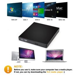 External DVD Optical Drive USB2.0 CD/DVD-ROM CD-RW Player Portable Reader Recorder for Laptop new a08