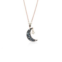Shi Family Necklace Mysterious Moon Pearl Romantic Fashion Star Versatile Collarbone Chain Female