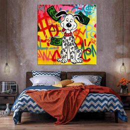 Money Dog Home Decor Huge Oil Painting On Canvas Handcrafts /HD Print Wall Art Pictures Customization is acceptable 21052220