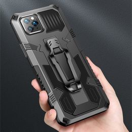 Mech Warrior Phone Cases TPU+PC+Metal 3 In 1 Mobile Phones Case Cover For iPhone 12 11 Pro Max X Xs Xr 7 8 6 6S Plus SE2020