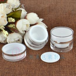 5g 10g 20g 30g Round Small Acrylic Plastic Sample Mini Bottle Jars Vial Cosmetic Portable Empty Container 100pcs/lotgoods