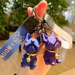 French Bulldog charm Key Chain Love Ring Car Keychain Accessories Purse Hand bag Backpack Charms Gift for Women, Kids JG-Y093