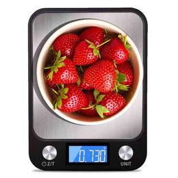 Digital Kitchen Food Scale 10kg/1g Stainless Steel Weighing Electronic Scales Measuring Tools Kitchen Scales for Cooking Baking 211221