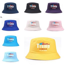 Beach Sun Hats Travel Caps USA Election Trump 2024 Fisherman Hat Keep America Great Party Headgear RRB12965