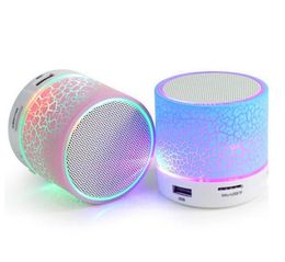 Mini Speaker Bluetooth Speakers LED Colored Flash A9 Handsfree Wireless Stereo Speaker FM Radio TF Card USB For Mobile Phone