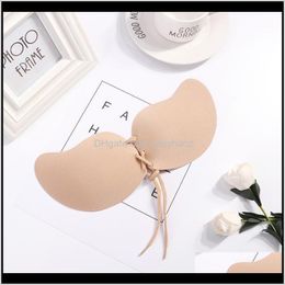 Bras Womens Underwear Apparel Drop Delivery 2021 Women Strapless Push Up Bra Sile Mango Shape Selfadhesive Front Bust Sexy Breathable Invisib