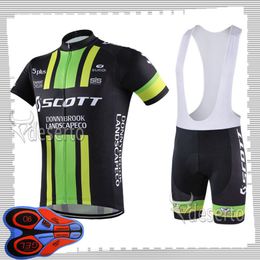 SCOTT team Cycling Short Sleeves jersey (bib) shorts sets Mens Summer Breathable Road bicycle clothing MTB bike Outfits Sports Uniform Y210414215