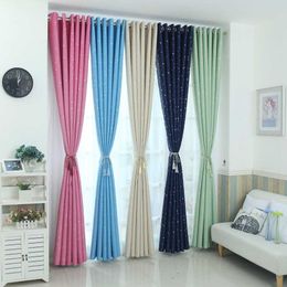 Modern stars blackout curtains kids bedroom curtain for living room Elegent Bule Drapes Cortinas para sala 210712