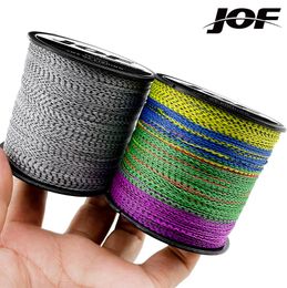 Braid Line JOF 300M PE Braided Wire Fishing 4 Strands 0.10mm-0.50mm 10LB-80LB Spotted Incredibly Strong Multifilament Fibre